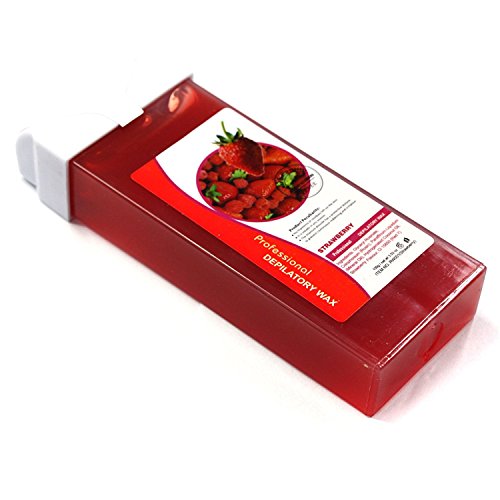 Strawberry Taste Professional Roll-on Refillable Wax Carriage Waxing Roll Hair Removal Cream Supplier for Hot Depilatory Heater Warmer 100g by RY