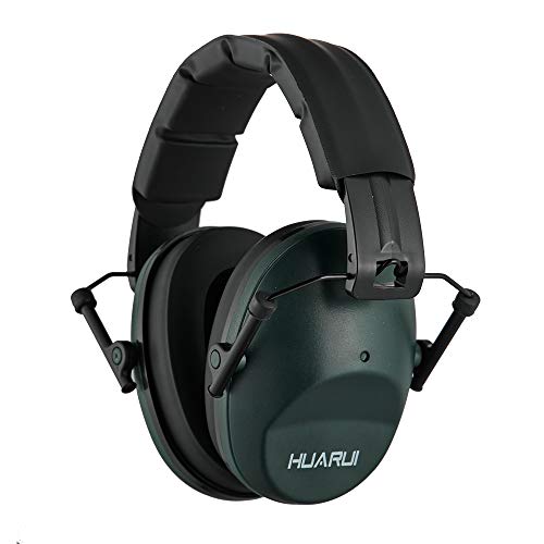 Huarui Noise Cancelling Ear Muffs For Shooting Hunting, Adjustable Shooting Ear Muffs,Shooters Ear Protection Safety Ear Muffs, Lightweight Ear Muffs Noise Protection (Dark Green) #TOP4