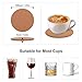 KUKLIPJIM 80 Pack 4 Inch Round Cork Coasters - Absorbent, Heat Resistant, Multi-Use for Drinks, Crafts, DIY Projects, Wine Glass, Mug, Coffee Cup, Plants