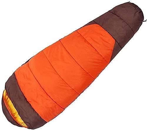 Sac de couchage 3 saisons orange 230x80 cm pour le camping