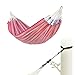 Produktbild LA SIESTA® Modesta Bio-Baumwoll Hängematte & Baum- & Pfosten-Befestigung, Gurten für Baumen Balken Pfosten - Indoor Outdoor Hängematte für Garten Balkon - Doppel Hängematte für 2 Personen, Flamingo