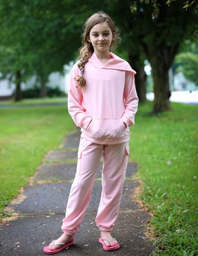 Image of Arshiner 2 Pieces Girls Outfits Fall Sweatsuits Sweatshirts and Sweatpants