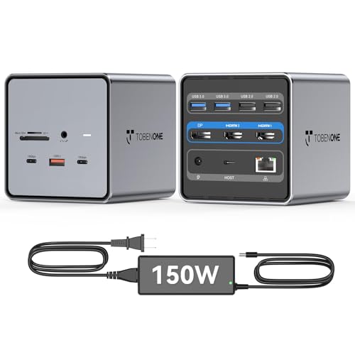 Station d'accueil USB C double HDMI TobenONE pour supprimer le désordre des câbles