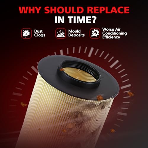 Image of CA11114 Engine Air Filter, Radial Seal Compatible with Ford Escape 2013-2019, Focus 2012-2018, Transit Connect 2014-2019 & Lincoln MKC 2015-2019 Replaces 7M519601AC, AF6908