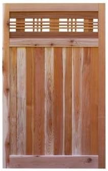 Signature Development 3.5 ft. H W x 6 ft. H H Western Red Cedar Flat Top Horizontal Lattice Fence Gate