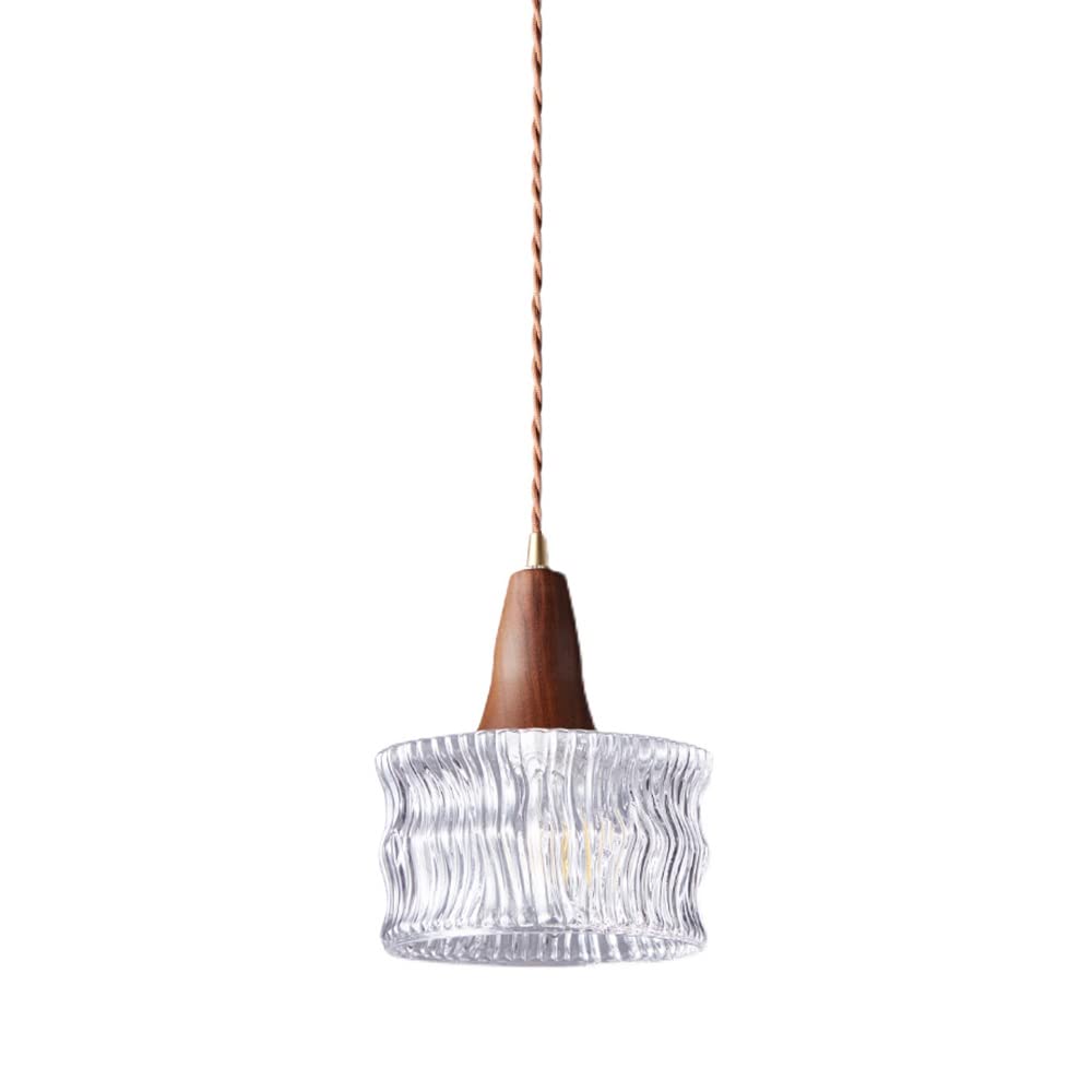 Lustre suspendu en verre avec hauteur réglable pour lecture de chambre