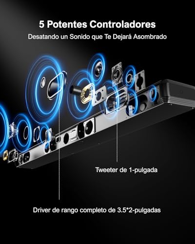 Barra de Sonido ULTIMEA 5.0ch Bluetooth RGB con Control App - Imagen 6