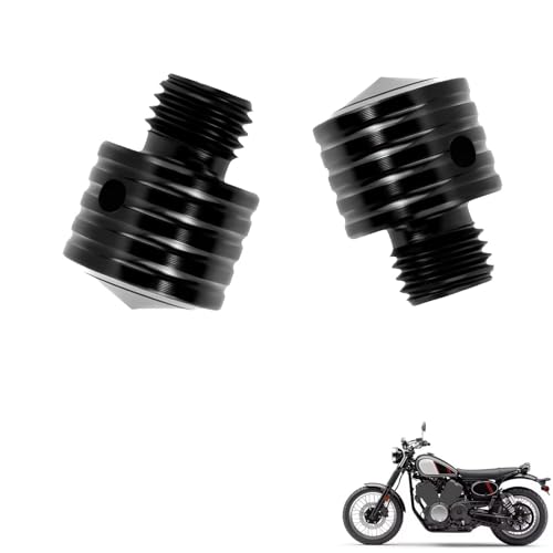 generisch 2PCS motorrad spiegel blindstopfen kompatibel mit Yamaha SCR950,staubdicht tuning zubehör(black)