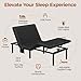 Yaheetech Twin XL Adjustable Bed Frame,w/Wireless Remote,Massage Function,Nightlight,4 Height-Adjustable Legs,Head & Foot Incline,USB Ports,Easy Assembly(3-Step)