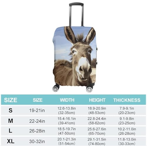 Funny Donkey Printed Luggage Cover Protector, Fits 18-32 Inch Luggage2