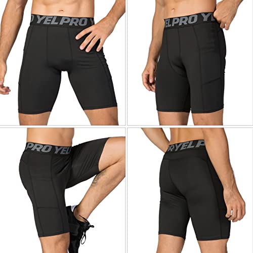 mingzhe Pacote de 3 shorts esportivos masculinos para treino ativo com bolso