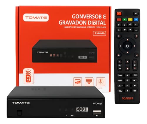 Conversor Digital Full HD com Gravador USB e HDMI – Receptor TV Digital ISDB-T, PVR, Entrada USB, Saída HDMI e RCA, Controle Remoto