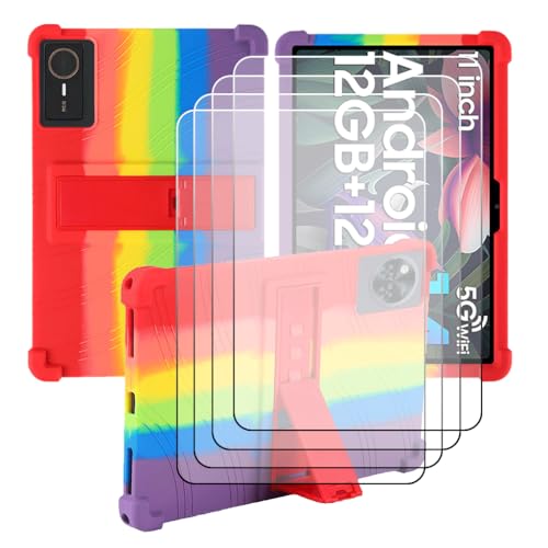 CongJiaLingXi�ƌ݊��������� TABWEE T80 10.5 �C���`�^�u���b�g�P�[�X+4�� �X�N���[���ی�t�B���������K���X�t�B�����A�_��V���J�Q���S�J�o�[���߉\�X�^���h�ی�^�u���b�g�J�o�[�A���F