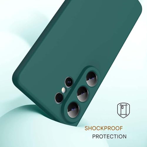 Image of DIZORO Microfiber Candy Case Compatible with Samsung S26 Ultra 5g Smooth Touch Cushion Liquid Soft Silicone Gel Rubber Phone Cases Non-Slip Full Body Protective Shockproof Back Cover (TPU Forest)