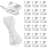 10 Meter Rollo Kette Perlenkette Blindkette Ersatzkette Rollo mit 10 Stück Kettenverbinder Rollokette Mit Kettenverbinder Roller Blind Chain Ersatzkette Roll für Vertikaljalousien Rollos Jalousien