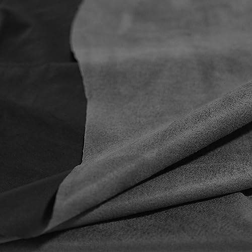 TOLKO mattes Bekleidungsleder für Kleid Rock Hose Dessous | leichter weicher Lederstoff | Kunstleder Meterware zum Nähen Basteln Dekorieren | 145cm breit (Schwarz)