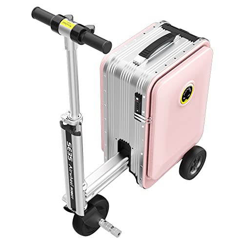 20L SE3S Smart Electric Suitcase Portable Rideable Travel Riding Suitcase, USB Charging Carry on Luggage with Wheels,Speed 13km/h, Luggage for Adults Travel (pink) - Main Image