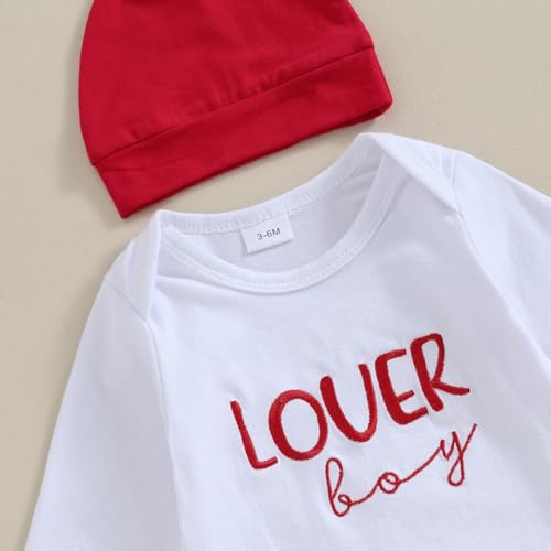 Twopumpkin My First Christmas Baby Boy Outfit Newborn Santa Baby Romper Bodysuit+Striped Pants+Hat Infant Clothes Set3