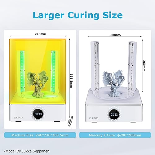 Image of ELEGOO Mercury X Bundle Cure and Wash Large UV Curing Machine