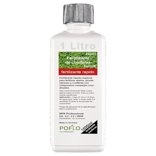 Fertilizante líquido premium para coníferas como abetos, pinos y abetos, de la línea profesional (1000ml)