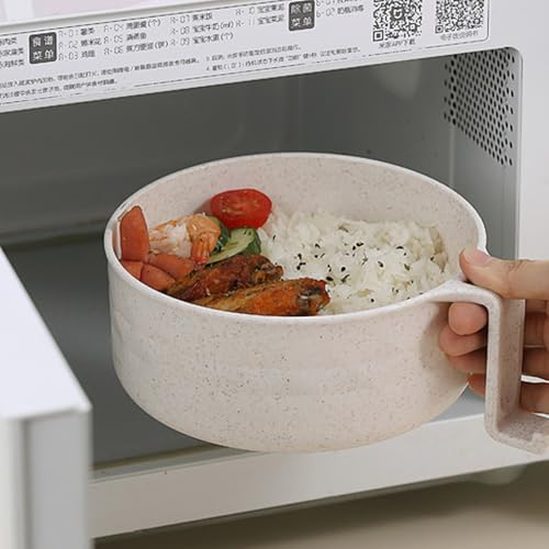 Image of BAUFIX Microwave Ramen Bowl with Lid, 2025 New Noodles Bowl Set with Chopsticks, Spoon, Fork - Portable Cooker for Dorm, Home, Office (White)