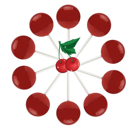 10ct. Wild Cherry Lollipop Bag (Wild Cherry)