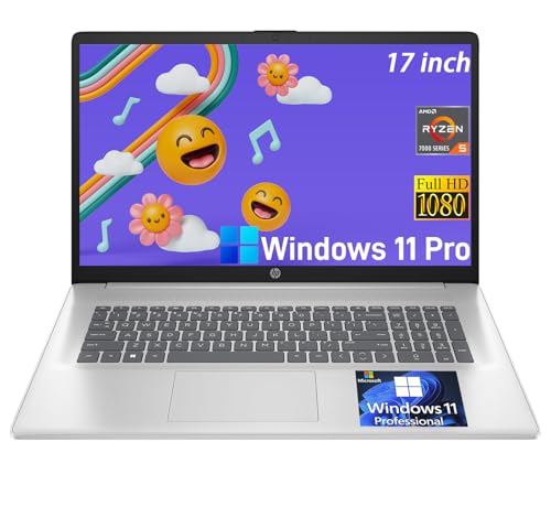 HP 17C` rWlXm[gp\R - Windows 11 ProA17.3C` FHD+fBXvCAAMD Ryzen 5 7430U (Beats i7)AAMD Radeon GraphicsAWi-Fi6A[dA64GB RAM |