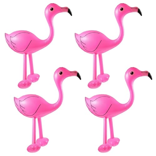 4Pcs Inflatable Flamingo Set Premium Inflatable Pool Float Durable Inflatable Design for Outdoor Water Activities Large Size Flamingo Floats with Convenient Storage