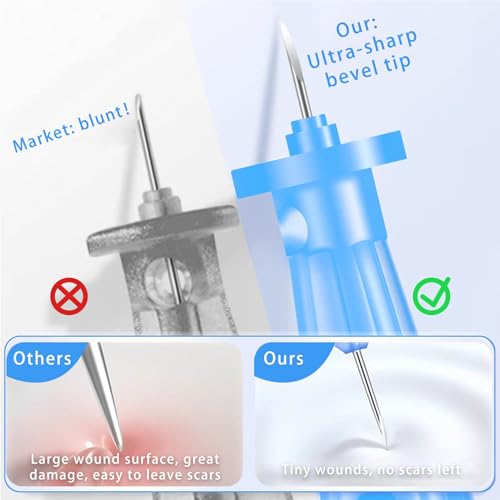 50 Stück Pickel Nadel,Sterile Nadeln Pickel,Pickelentferner Pimple Popper für Beseitigung Geschlossener Pickel Akne,Pickel Ausdrücken Werkzeug für Schönheitssalon Hause,Nadel Pickel Aufstechen mit Box