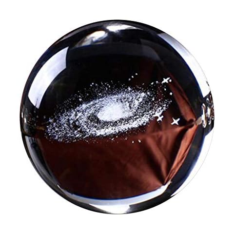 3D Galaxy Crystal Ball-Laser Engraved Solar System Ball 3D Miniature Planets Model Sphere Glass Globe Ornament Home Decor Gift for Kids Cover