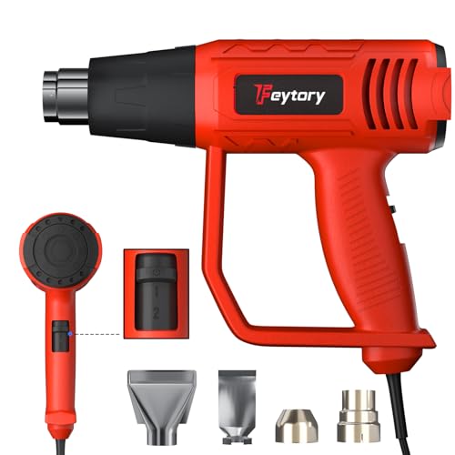 Pistola de aire caliente, 2 ajustes de temperatura, calentamiento rápido de 1,5 segundos, soplador de aire caliente para manualidades, preparar, decapado y envoltura retráctil