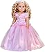 - Pretty Pink - 3 Piece 18 inch Doll Outfit - Gown, Necklace and Headpiece - Doll Not Included