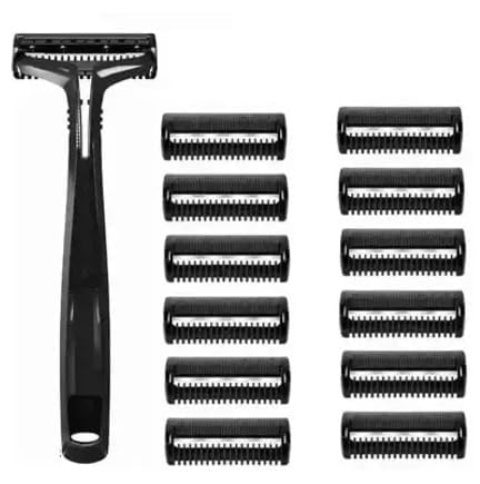 alku G Guard Shaving Razor for Men | Super Value Pack with upto 1 year of shaving | Safety comb and flexible head for a safe shave (1 Razor with 12 blades)
