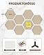 CUHIOY 8 Stück Korktafel Selbstklebend, 12mm Sechseckige Pinnwand Filz mit 80 Pinnnadeln, Memotafeln Foto Hängen Bulletin Board, Dekorative Filzplatte für kinderzimmer Büro Küche, Beige