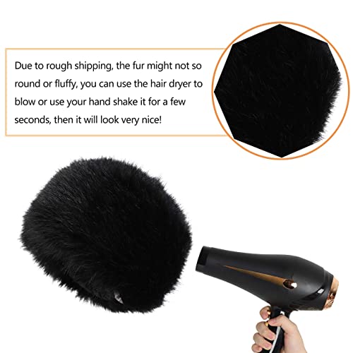 La Carrie Women's Black Faux Fur Hat,Collar,Scarf,Wrist Cuffs 3 Pcs Set For Cold Winter #TOP7