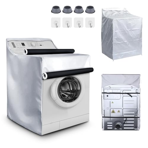 El Mejor Listado de lavadora samsung 17 kg los 5 mejores. 42 Funda Para Lavadora, Cubierta Para Lavadora Tela Oxford, Con 4 Almohadillas Antivibración y 4 Ganchos, Resistente Al Polvo, Al Agua y a Los Rayos Uv, Ideal Protector Para Lavadora...