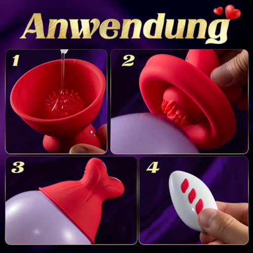 Sex Spielzeug für die Frau- 5-in-1 Bruststimulatoren vibration Mit 10 knetenden Rotationsmodi, 4 Massage-Bürstenaufsätzen, Nippel Stimulation Vibration für frauen Sexspielzeug für paare extrem sex