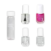 Vista 25 de Dazzle Dry Mini Kit Sistema de 4 Pasos - Encanto Atractivo - Un rosa pálido con un acabado cremoso. Crema de cobertura completa.