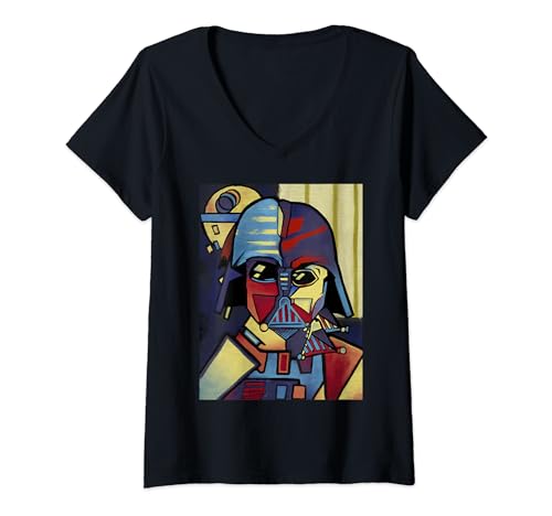 T-shirt V Star Wars Dark Vador Picasso femme vêtement geek chic original et artistique