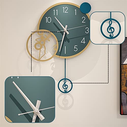 Horloge murale moderne faite à la main et silencieuse en métal