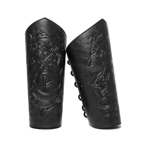 medieval leather bracers dragon embossed viking leather bracers leather arm armer cuff leather gauntlet costumes accessories