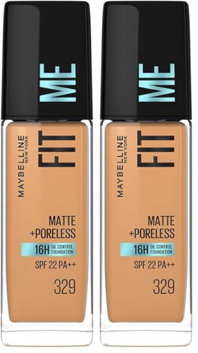 Image of Maybelline New York Fit Me Matte + Poreless Foundation Shade 329 (Pack of 2)