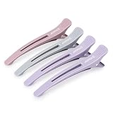 AIMIKE 4本セット ダッカール 美容師 ヘアクリップ 前髪クリップ ダッカール 跡がつかない クリップ しっかりとまる ダッカールピン ブロッキング 髪留め 強力 ダッカール 大きめ 滑りにくく カールクリップ 散髪用クリップ セルフカット モランディカラー