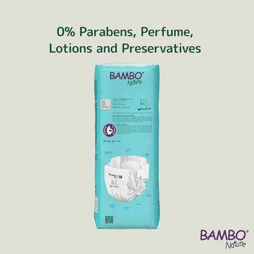 Image of Bambo Nature Hypoallergenic Baby Diapers, Eco-Labeled Diapers, Enhanced Leakage Protection, Totally Chlorine-Free, Skin Friendly, and Super Absorbent - Size 6 (120 Count)