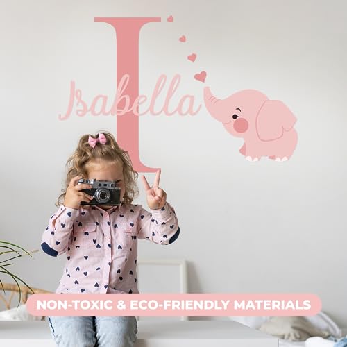Vinilo decorativo infantil elefante personalizado 28x17 in miniatura 5