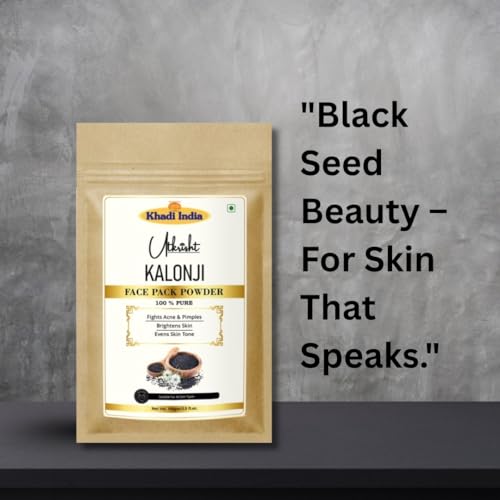 Image of Khadi Kalonji Face Pack Powder 100g | For Acne, Pimples & Evens Skin Tone | Glowing & Brightening | Pure, Natural & Ayurvedic | Removes Durt & Impurities | Face Pack for Men & Women