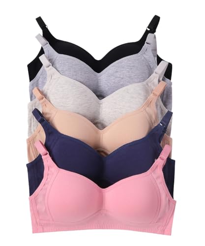 Image of Viola's Secret 6 Pack of Color Print T-Shirt Bras B Cup C Cup and D Cup