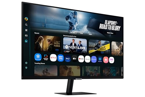 Image of Samsung 32 inch (80 cm) 4K M7 Vision AI Smart Monitor|UHD 3840 x 2160|Smart TV Experience with AI|Type-C|Apple AirPlay|Gaming Bar|Remote|Speakers|Wi-Fi|Bluetooth|AI Picture & Sound|LS32FM700UWXXL|Black