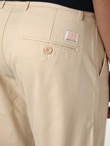 Image of Urbano Fashion Men's Straight Fit Mid Rise Cotton Casual Chinos Trousers Stretch
