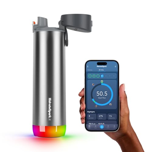 Hidrate Spark PRO Smart Water Bottle - Tracks Water Intake & Glows to Remind You to Stay Hydrated...